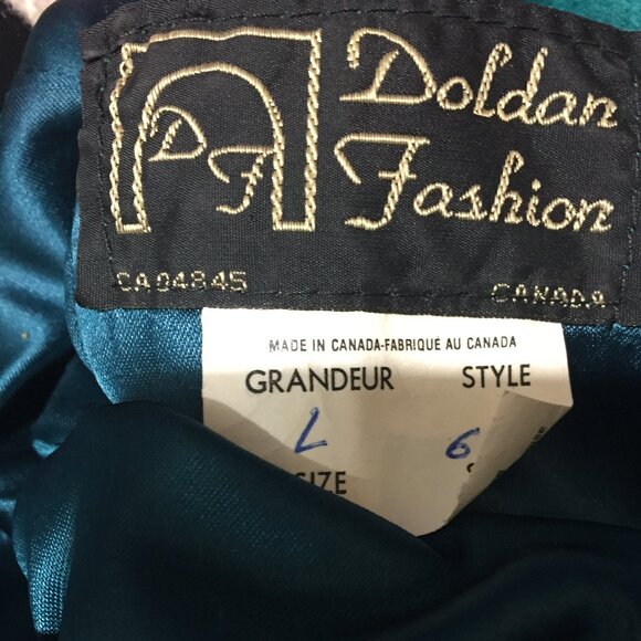 VINTAGE DOLDAN FASHION LEATHER/SUEDE DRESSES SIZE L - Picture 9 of 9